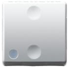 GEWISS - Pulsador 1P 250V AC NA de 10A iluminable 2 módulos en blanco