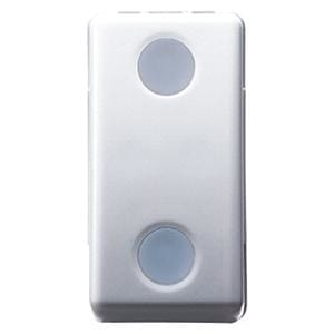 GEWISS - Conmutador 1P 250V AC de 10AX iluminable con lente neutra reemplazable 1 módulo en blanco