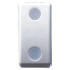 GEWISS - Conmutador 1P 250V AC de 10AX iluminable con lente neutra reemplazable 1 módulo en blanco