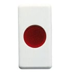 GEWISS - Testigo de señalización individual 250V 1 módulo en blanco difusor rojo