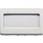 GEWISS - Pulsador con tarjeta portanombres iluminable 250V AC NA de 10A 3 módulos blanco