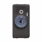 GEWISS - Interruptor 2P 250V AC de 10AX tecla con llave 1 módulo negro