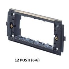 GEWISS - Soporte de material aislante con 12 módulos para instalar placas Top /Virna en cajas rectangulares