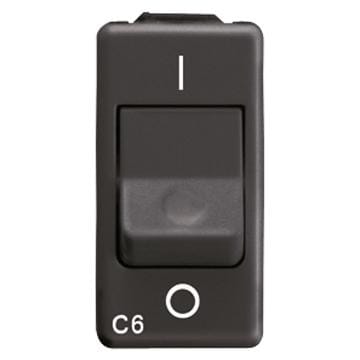 GEWISS - Interruptor automático magnetotérmico 1P+N 10A 3kA curva C 230V AC 1 módulo en negro