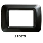 GEWISS - Placa Top 1 módulo en tecnopolímero acabado brillante de gris pizarra metalizado
