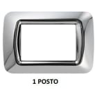 GEWISS - Placa Top 1 módulo en tecnopolímero cromo soft acabado brillante