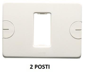 GEWISS - Placa Compact autoportante 2 módulos blanco nube