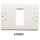 GEWISS - Placa Compact autoportante 2 módulos blanco nube