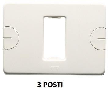 GEWISS - Placa Compact autoportante 3 módulos blanco nube
