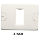 GEWISS - Placa Compact autoportante 3 módulos blanco nube