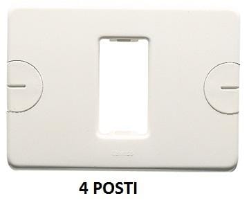 GEWISS - Placa Compact autoportante 4 módulos blanco nube