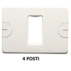 GEWISS - Placa Compact autoportante 4 módulos blanco nube