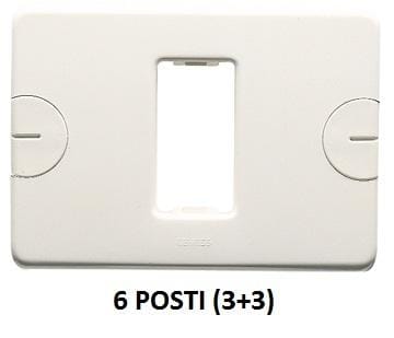 GEWISS - Placa Compact autoportante 6 módulos blanco nube