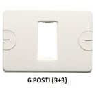 GEWISS - Placa Compact autoportante 6 módulos blanco nube
