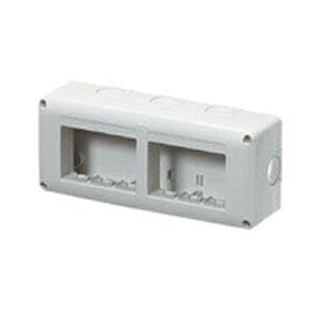 GEWISS - Contenedor protegido 6 módulos gris RAL 7035 apto para aparatos IP40