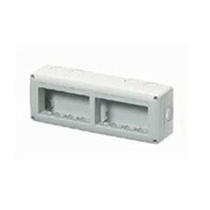 GEWISS - Contenedor protegido 8 módulos gris RAL 7035 apto para aparatos IP40