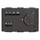 GEWISS - Termostato electrónico verano/invierno tres velocidades 230V AC 50-60Hz 3 módulos para fan-coil negro