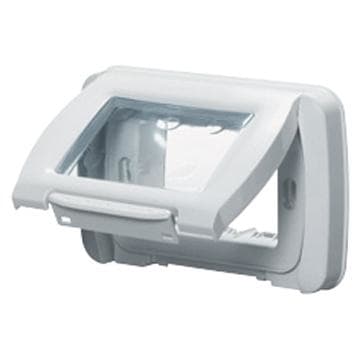 GEWISS - Placa estanca autoportante 3 módulos en blanco nube