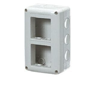 GEWISS - Contenedor protegido con 2x2 módulos gris RAL 7035 apto para aparatos IP40