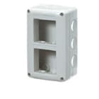 GEWISS - Contenedor protegido con 2x2 módulos gris RAL 7035 apto para aparatos IP40