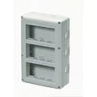 GEWISS - Contenedor protegido con 4x3 módulos gris RAL 7035 apto para aparatos IP40