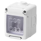 GEWISS - Contenedor estanco 2 módulos en gris RAL 7035 para aparatos IP55