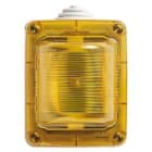 GEWISS - Piloto intermitente 230V 25W en gris RAL 7035 con difusor amarillo IP56