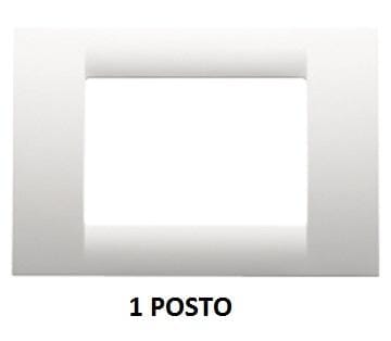 GEWISS - Placa Virna 1 módulo en tecnopolímero blanco nube acabado brillante