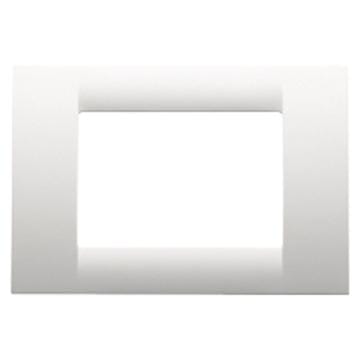 GEWISS - Placa Virna 3 módulos en tecnopolímero blanco nube acabado brillante