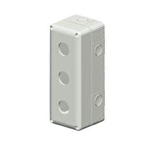 GEWISS - Contenedor para pulsadores mando señalizadores 3 módulos diámetro de 22mmtapa gris RAL7035 IP66