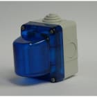 GEWISS - Testigo de señalización 230V 15W en gris RAL 7035 con difusor azul IP55