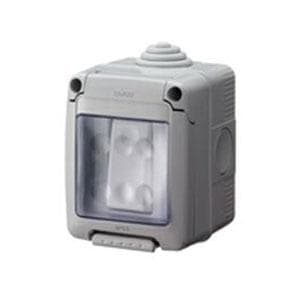 GEWISS - Contenedor completo estanco conmutador 1P 16AX gris RAL7035 IP55