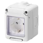 GEWISS - Contenedor completo estanco base 2P+T 16A norma española gris RAL7035 IP55