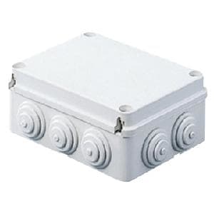 GEWISS - Caja de derivación con tapa baja atornillada paredes con pasacables 100x100x50mm gris RAL7035 IP55