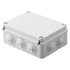 GEWISS - Caja de derivación con tapa baja atornillada paredes con pasacables 190x140x70mm gris RAL7035 IP55