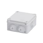 GEWISS - Caja de derivación con tapa baja a presión tornillos de 1/4 giro paredes con pasacables 100x100x50mm gris RAL7035 IP55