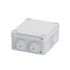 GEWISS - Caja de derivación con tapa baja a presión tornillos de 1/4 giro paredes con pasacables 150x110x70mm gris RAL7035 IP55
