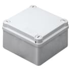 GEWISS - Caja de derivación con tapa baja tornillos de 1/4 giro superficies lisas 100x100x50mm gris RAL7035 IP55