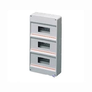 GEWISS - Caja protegida sin puerta con paredes con agujeros troquelados 36+3 (12X3) módulos preparada para alojar regletas IP40