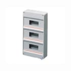 GEWISS - Caja protegida sin puerta con paredes con agujeros troquelados 36+3 (12X3) módulos preparada para alojar regletas IP40