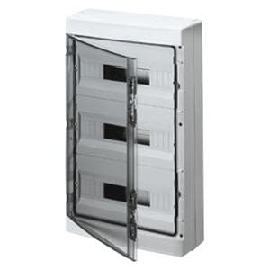 GEWISS - Cuadro de distribución con paneles troquelados bastidor extraíble con 36 (12x3) módulos preparado para alojar regletas IP65
