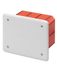 GEWISS - Caja de derivación y conexión con tapa blanca RAL9016 para paredes de mampostería 118x96x70mm