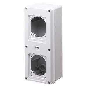 GEWISS - Caja de pared con tapa troquelada para 2 frontales IP55
