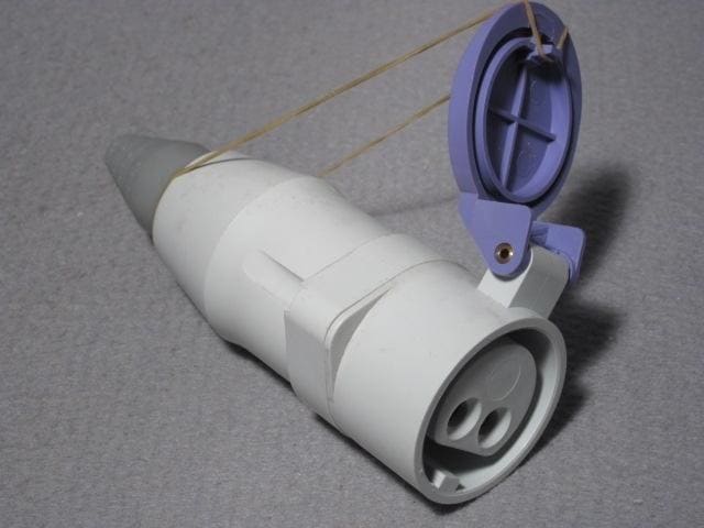 GEWISS - Base móvil recta conexionado de tornillo 2P 16A 20-25V 50-60Hz violeta IP44