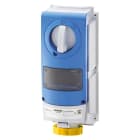 GEWISS - Base fija interbloqueada vertical sin fondo para montar aparatos modulares 3P+T 16A 100-130V 50-60Hz 4h para usos severos IP66
