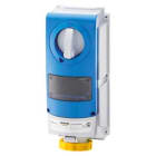 GEWISS - Base fija interbloqueada vertical sin fondo para montar aparatos modulares 3P+T 32A 100-130V 50-60Hz 4h para usos severos IP66