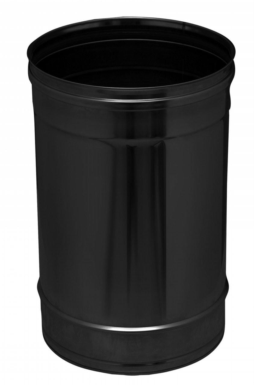 DINAK - Módulo recto medio SW PELLETS 316L diámetro 80 negro