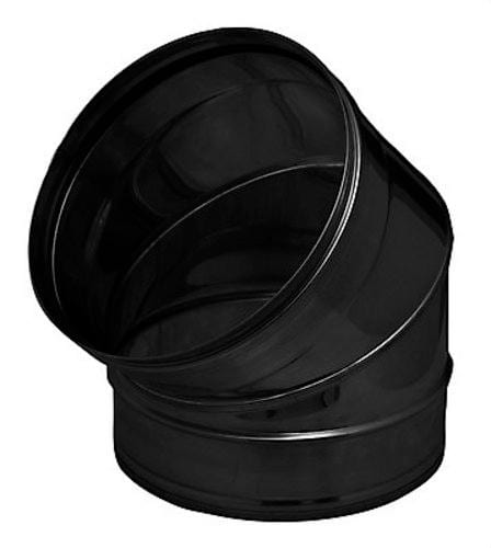 DINAK - Codo 45º SW PELLETS 316L diámetro 100 negro