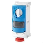 GEWISS - Base fija interbloqueada vertical con fondo para montar aparatos modulares 3P+N+T 63A 346-415V 50-60Hz 6h para usos severos IP66