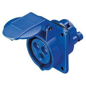 GEWISS - Base fija de empotrar a 10° conexionado de tornillo 2P+T 16A 200-250V 50-60Hz 6h azul